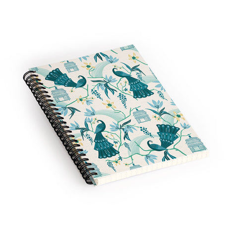Heather Dutton Aviary Cream Spiral Notebook