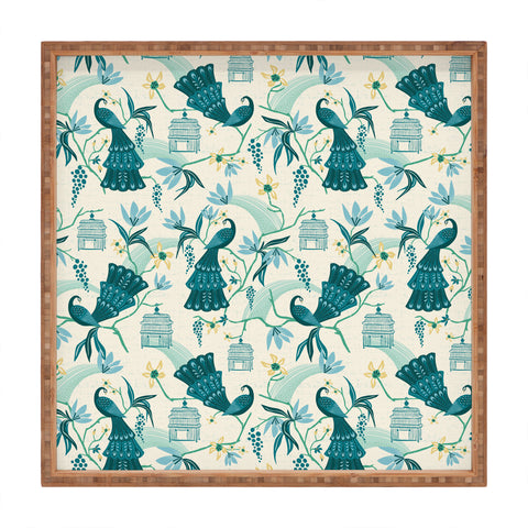 Heather Dutton Aviary Cream Square Tray