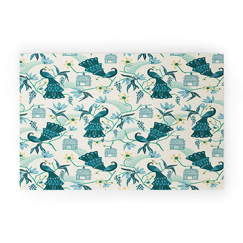 Heather Dutton Aviary Cream Welcome Mat