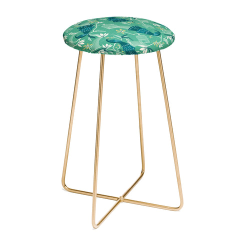 Heather Dutton Aviary Green Counter Stool