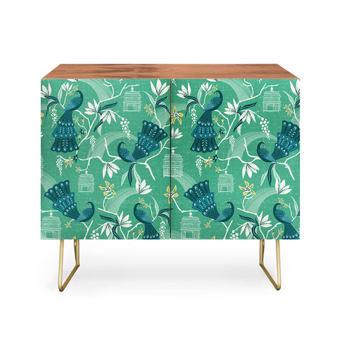 Heather Dutton Aviary Green Credenza