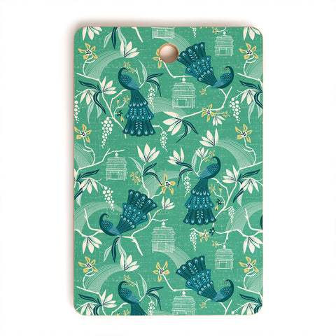 Heather Dutton Aviary Green Cutting Board Rectangle