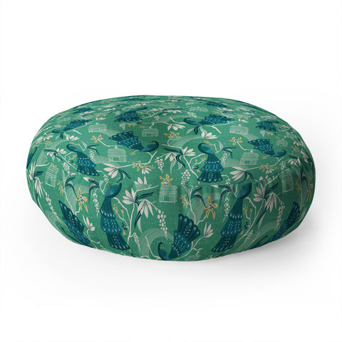 Heather Dutton Aviary Green Floor Pillow Round