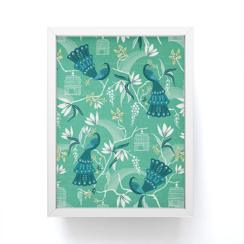 Heather Dutton Aviary Green Framed Mini Art Print