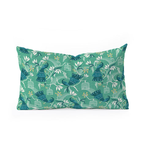 Heather Dutton Aviary Green Oblong Throw Pillow