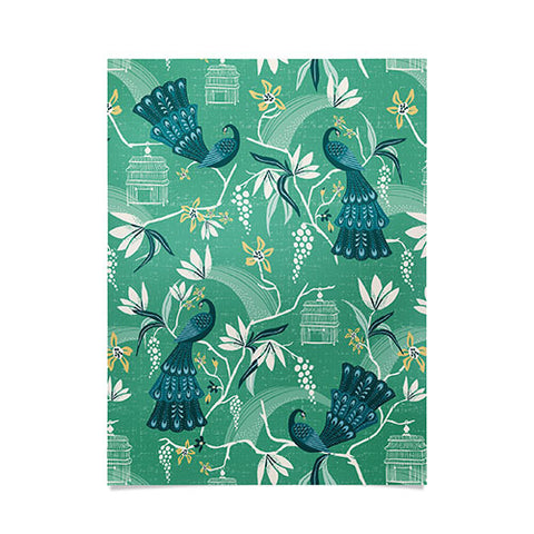 Heather Dutton Aviary Green Poster