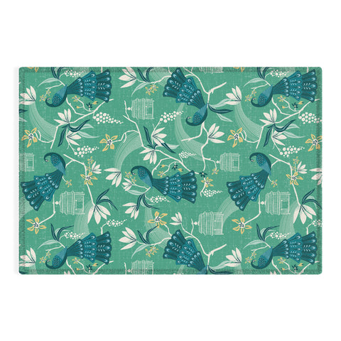 Heather Dutton Aviary Green Outdoor Rug