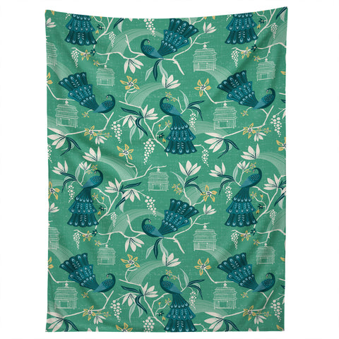 Heather Dutton Aviary Green Tapestry