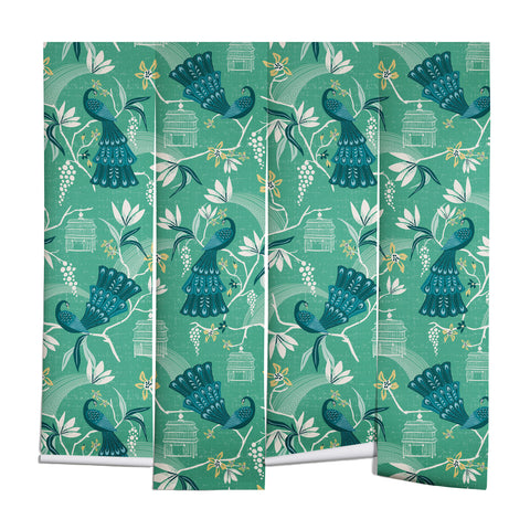 Heather Dutton Aviary Green Wall Mural