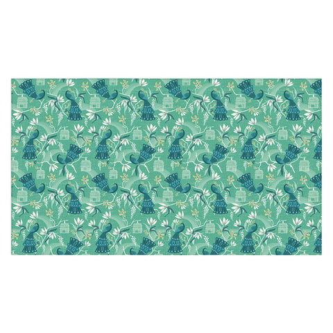 Heather Dutton Aviary Green Tablecloth