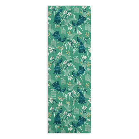 Heather Dutton Aviary Green Yoga Towel