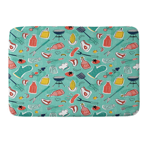 Heather Dutton Backyard BBQ Memory Foam Bath Mat