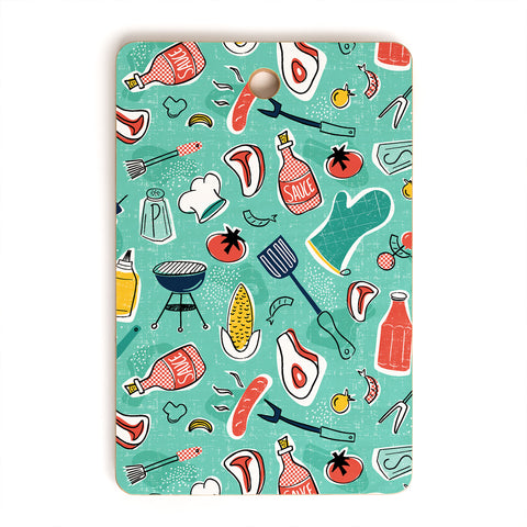 Heather Dutton Backyard BBQ Cutting Board Rectangle