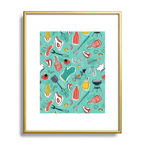 Heather Dutton Backyard BBQ Metal Framed Art Print