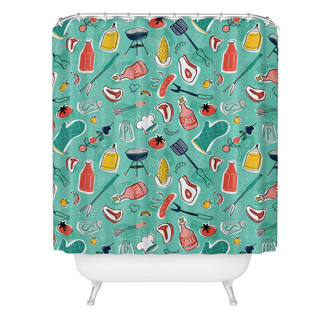 Heather Dutton Backyard BBQ Shower Curtain