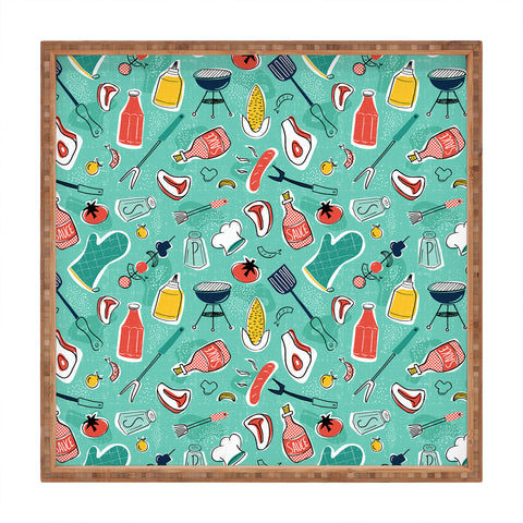 Heather Dutton Backyard BBQ Square Tray