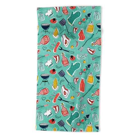 Heather Dutton Backyard BBQ Beach Towel