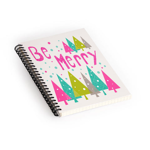 Heather Dutton Be Merry Spiral Notebook