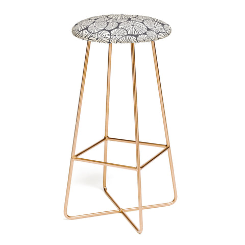 Heather Dutton Bed Of Urchins Charcoal Ivory Bar Stool