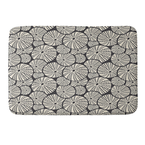 Heather Dutton Bed Of Urchins Charcoal Ivory Memory Foam Bath Mat