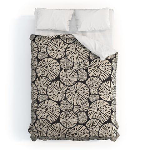 Heather Dutton Bed Of Urchins Charcoal Ivory Comforter