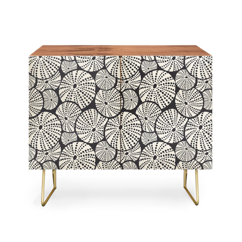 Heather Dutton Bed Of Urchins Charcoal Ivory Credenza