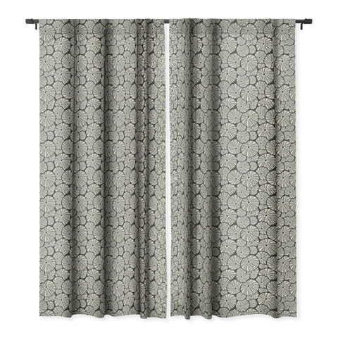 Heather Dutton Bed Of Urchins Charcoal Ivory Blackout Window Curtain