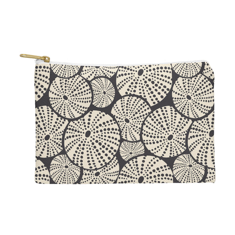 Heather Dutton Bed Of Urchins Charcoal Ivory Pouch