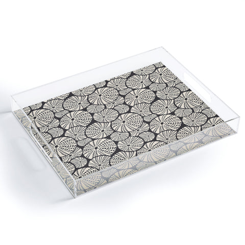 Heather Dutton Bed Of Urchins Charcoal Ivory Acrylic Tray