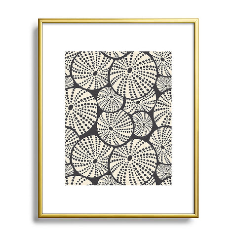 Heather Dutton Bed Of Urchins Charcoal Ivory Metal Framed Art Print