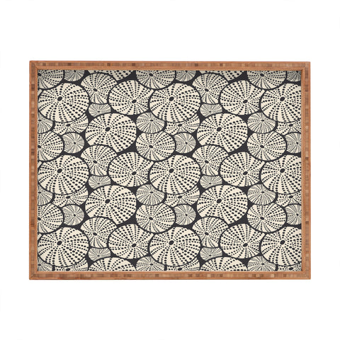 Heather Dutton Bed Of Urchins Charcoal Ivory Rectangular Tray