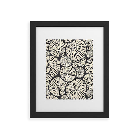 Heather Dutton Bed Of Urchins Charcoal Ivory Framed Art Print