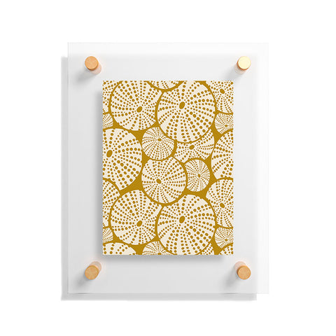 Heather Dutton Bed Of Urchins Gold Ivory Floating Acrylic Print