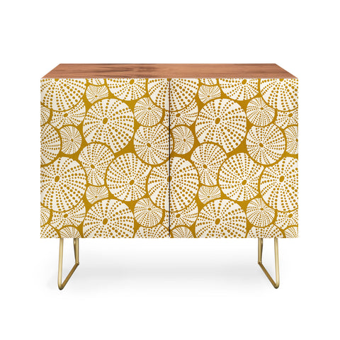 Heather Dutton Bed Of Urchins Gold Ivory Credenza