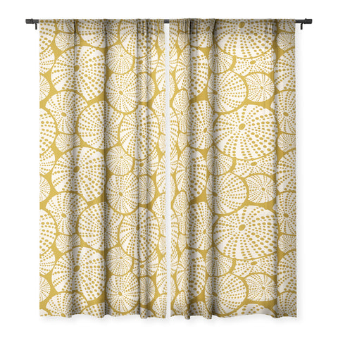 Heather Dutton Bed Of Urchins Gold Ivory Sheer Non Repeat