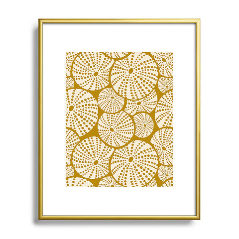 Heather Dutton Bed Of Urchins Gold Ivory Metal Framed Art Print