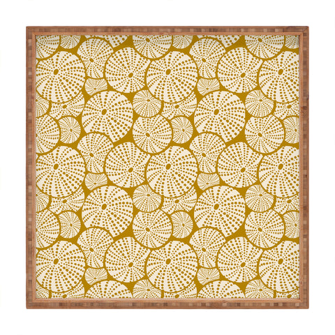 Heather Dutton Bed Of Urchins Gold Ivory Square Tray
