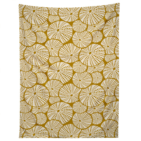 Heather Dutton Bed Of Urchins Gold Ivory Tapestry