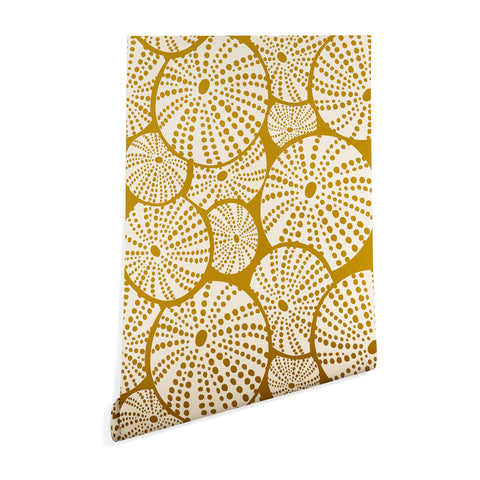 Heather Dutton Bed Of Urchins Gold Ivory Wallpaper