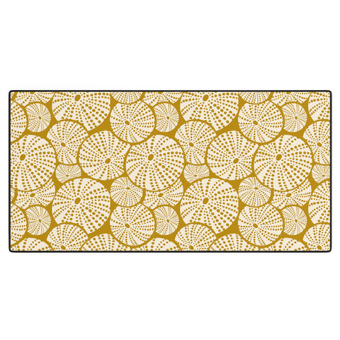 Heather Dutton Bed Of Urchins Gold Ivory Desk Mat