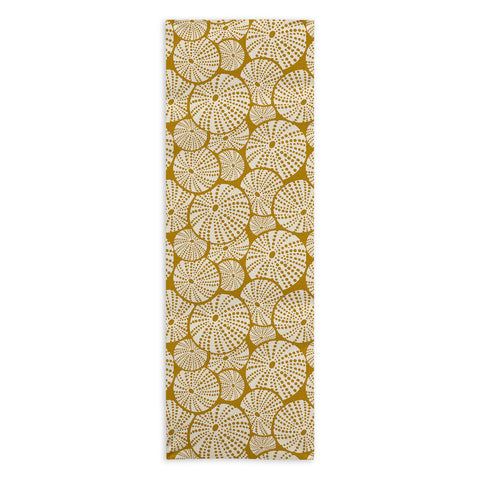 Heather Dutton Bed Of Urchins Gold Ivory Yoga Towel