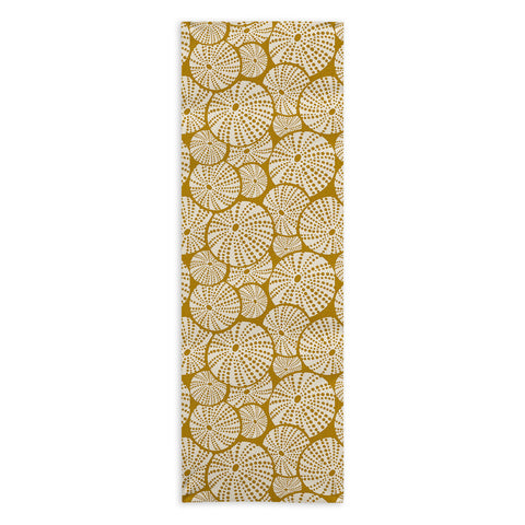 Heather Dutton Bed Of Urchins Gold Ivory Yoga Towel
