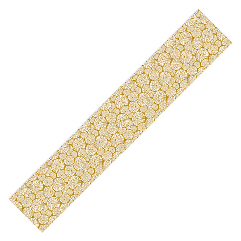 Heather Dutton Bed Of Urchins Gold Ivory Table Runner