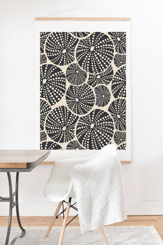 Heather Dutton Bed Of Urchins Ivory Charcoal Art Print And Hanger