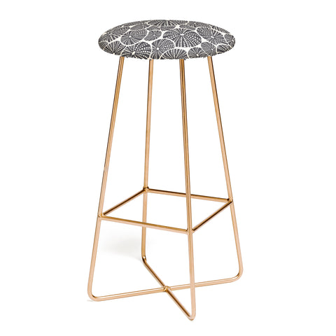 Heather Dutton Bed Of Urchins Ivory Charcoal Bar Stool