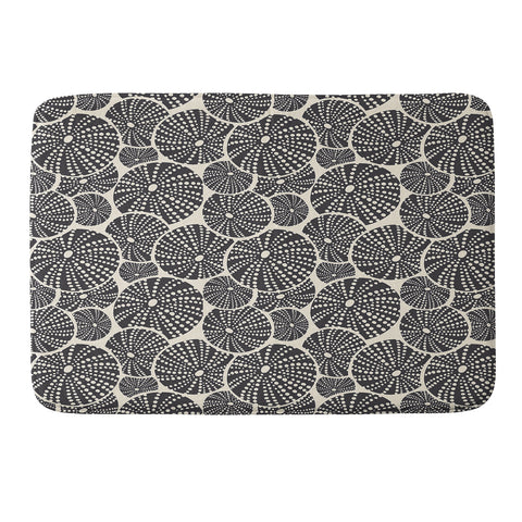 Heather Dutton Bed Of Urchins Ivory Charcoal Memory Foam Bath Mat