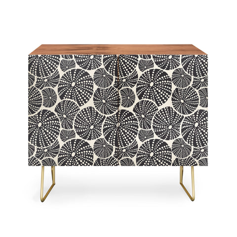 Heather Dutton Bed Of Urchins Ivory Charcoal Credenza