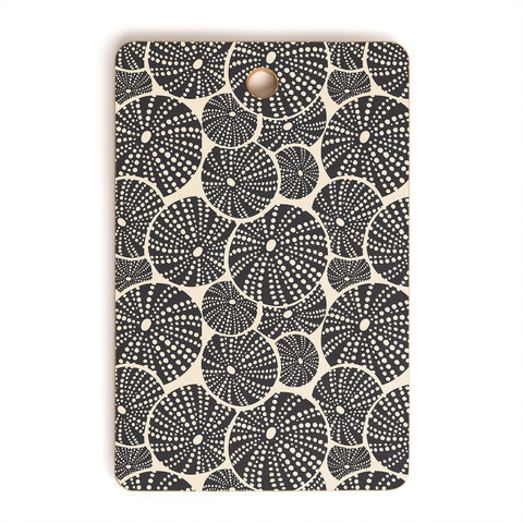 Heather Dutton Bed Of Urchins Ivory Charcoal Cutting Board Rectangle