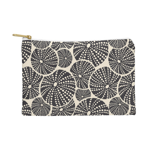 Heather Dutton Bed Of Urchins Ivory Charcoal Pouch