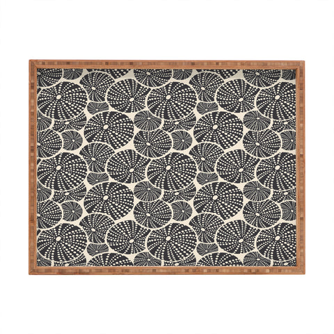 Heather Dutton Bed Of Urchins Ivory Charcoal Rectangular Tray